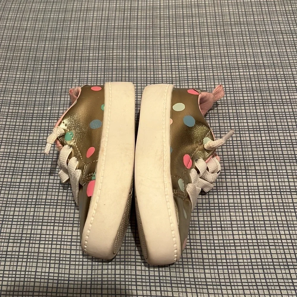 Carter’s Gold Polka Dot Baby Sneakers Size 4